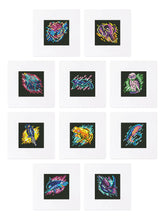 Leuchtende Tierwelt 10er SET - Diamond Painting