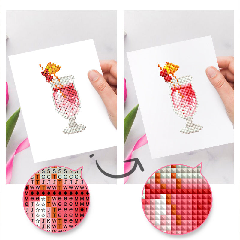 Bunte Cocktail-Träume 12er SET - Diamond Painting